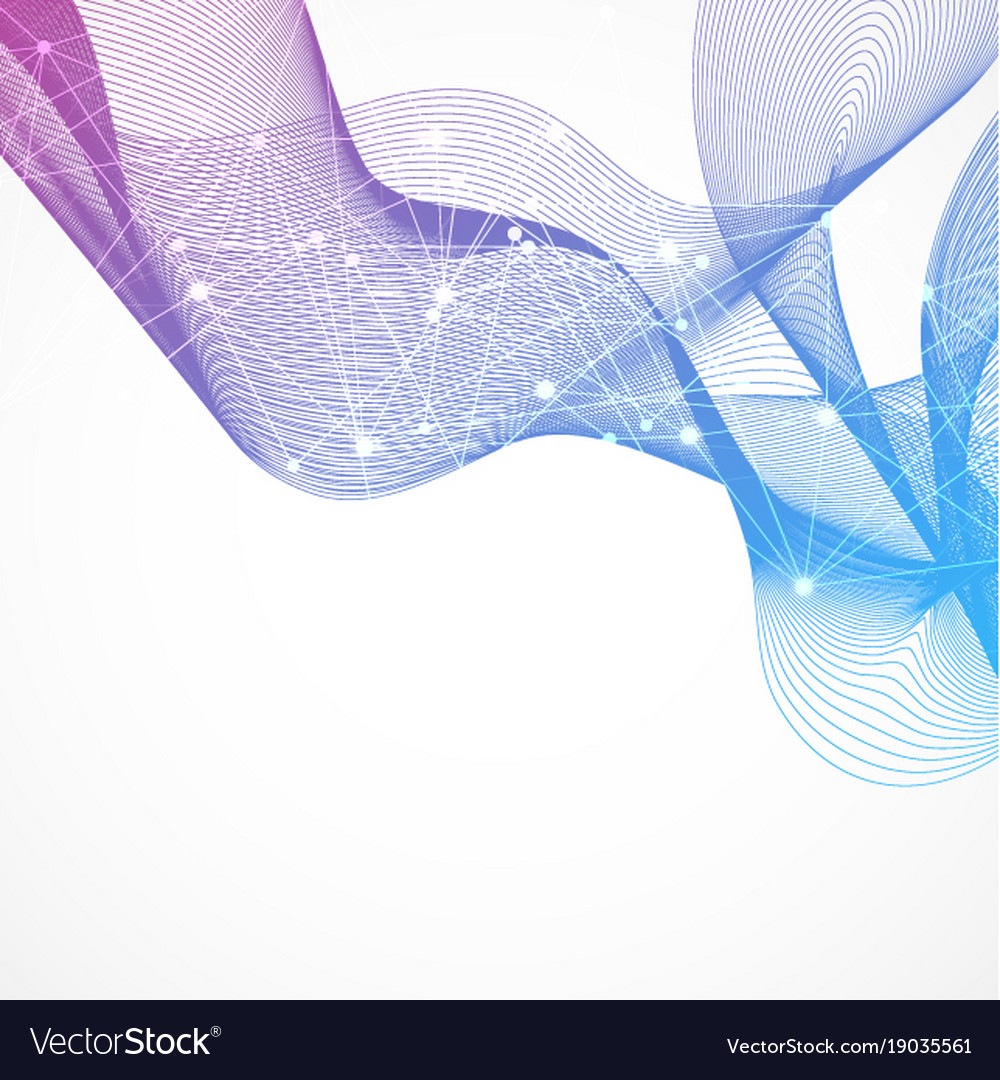 Geometric abstract background with connected line