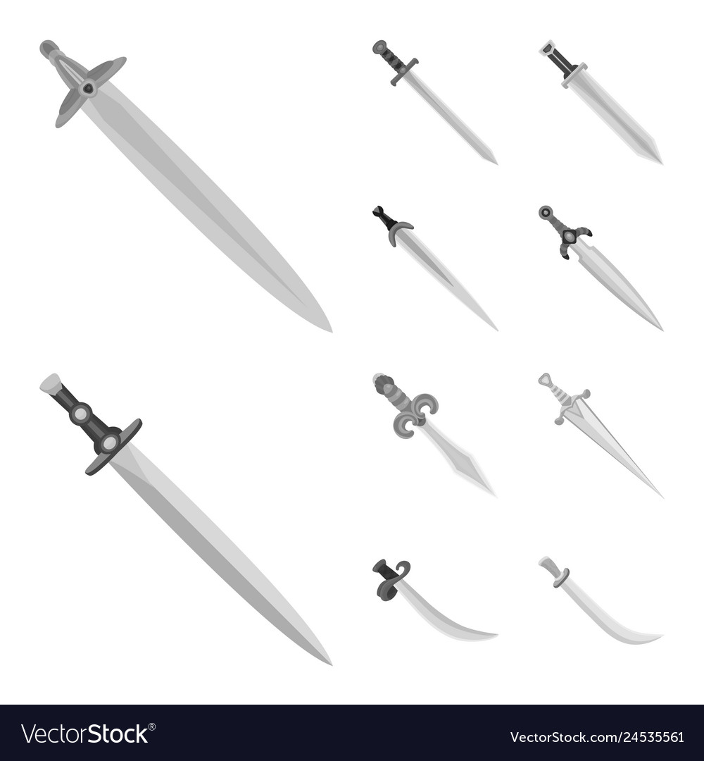 Isolated object of sharp and blade icon set vector image Isolated object of sharp and blade icon set