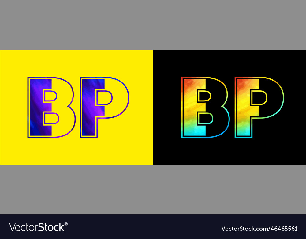 Letter bp logo design template creative modern Vector Image