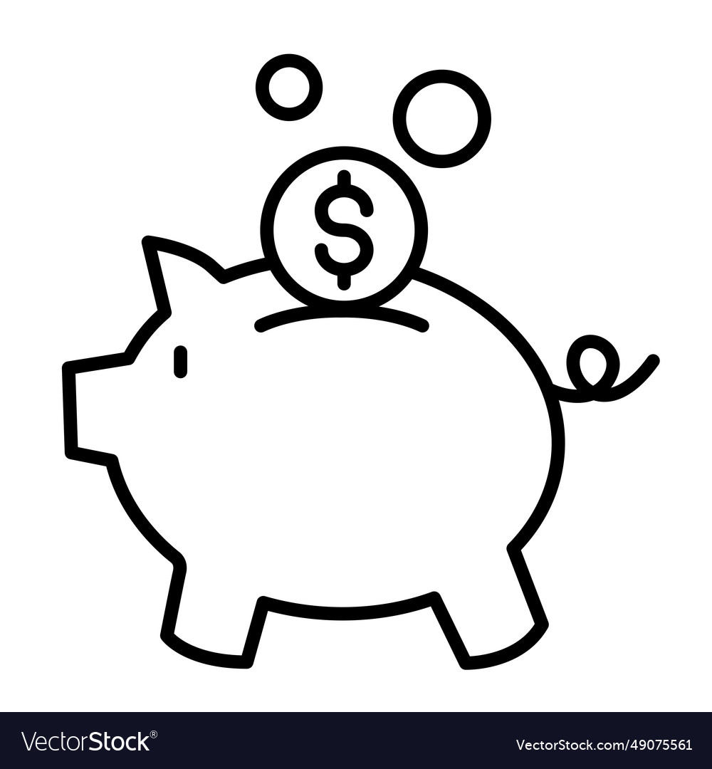 Piggy bank icon Royalty Free Vector Image - VectorStock