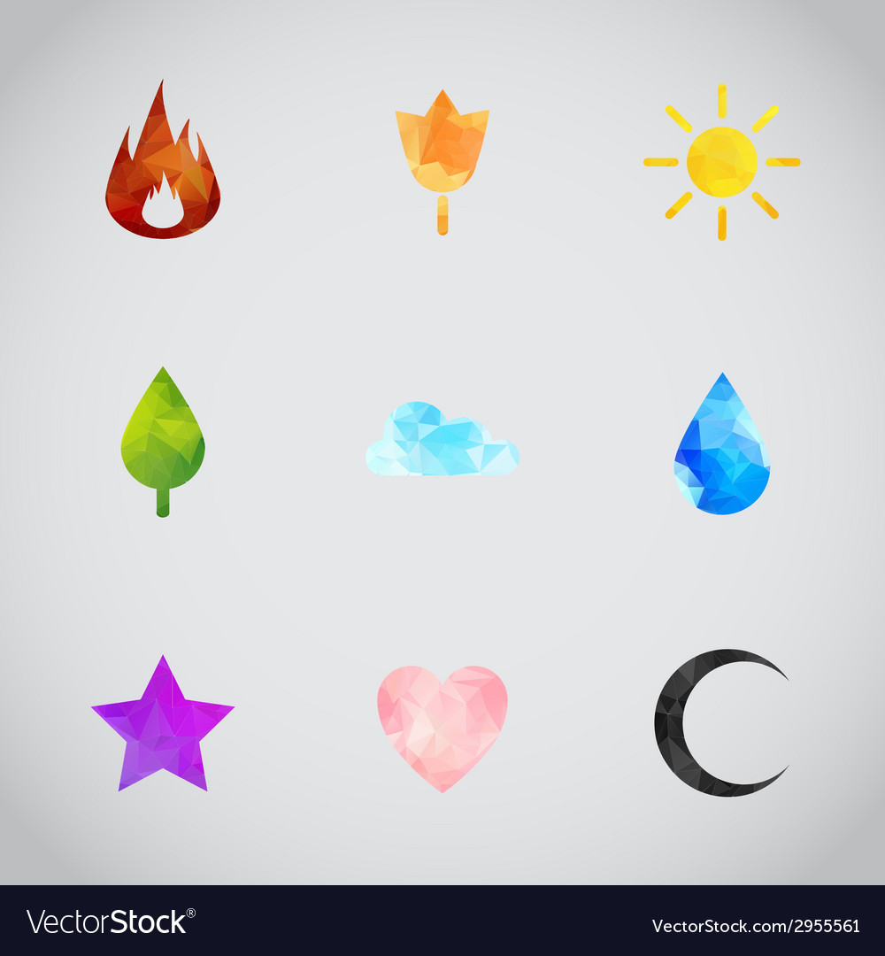 Random abstract icons set
