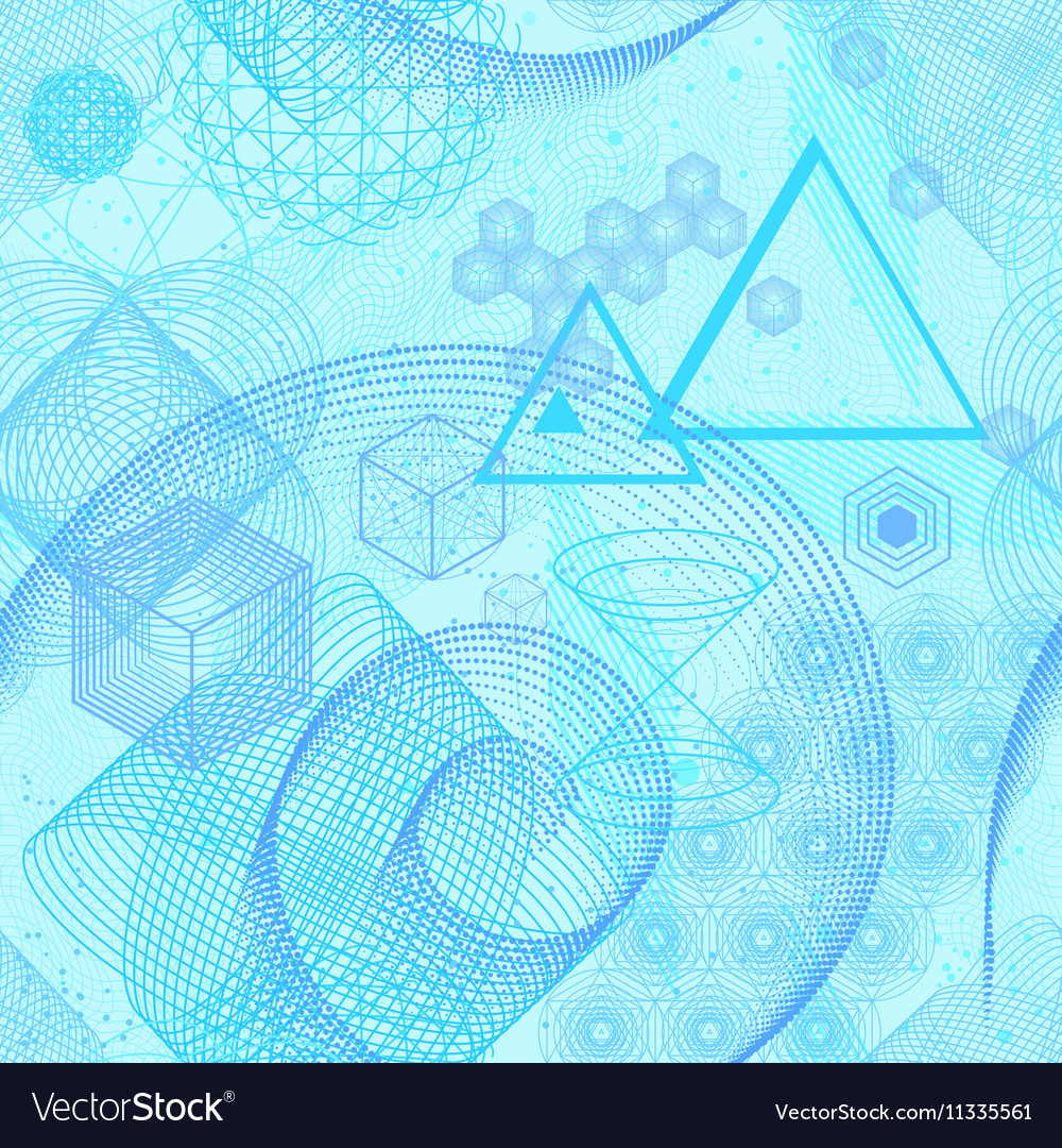 Sacred geometry symbols seamless pattern Vector Image