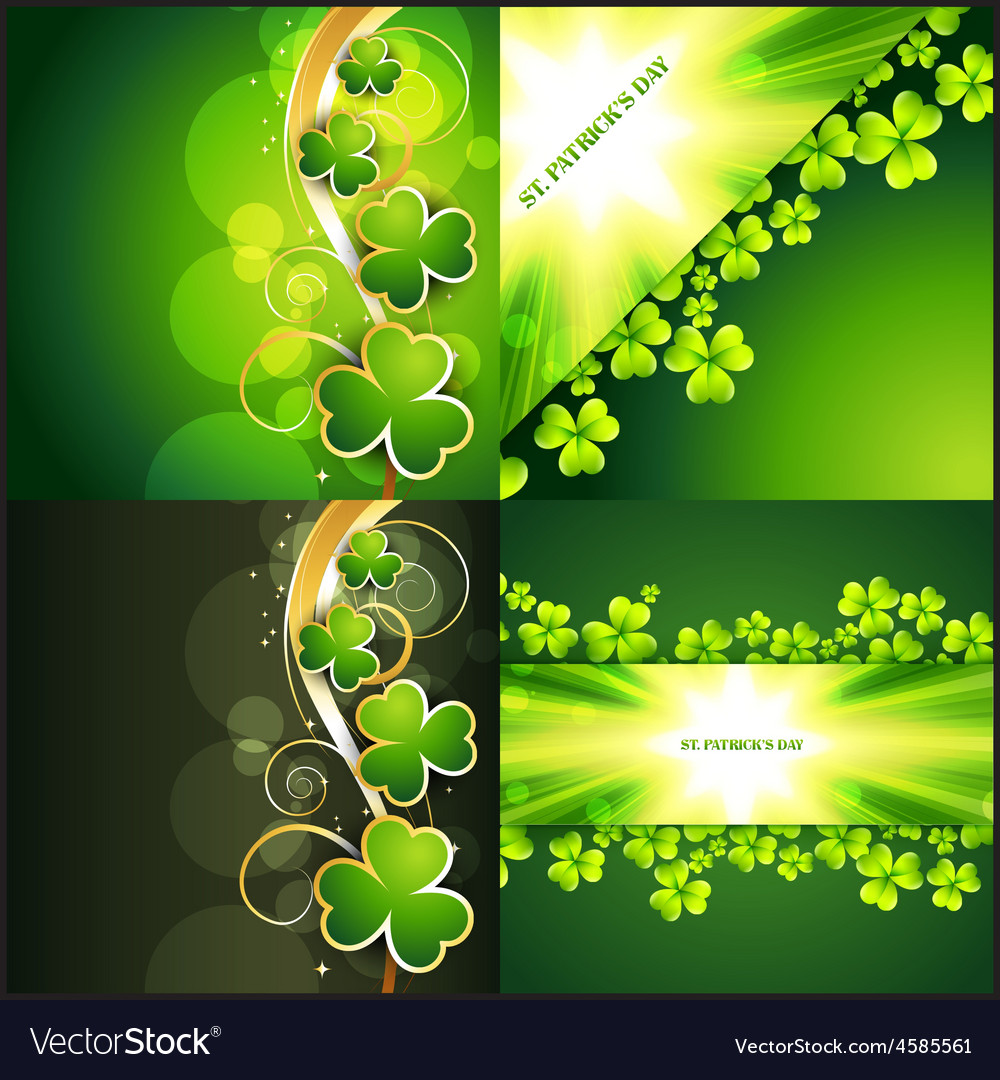 set of st patricks design royalty free vector image st patrick design