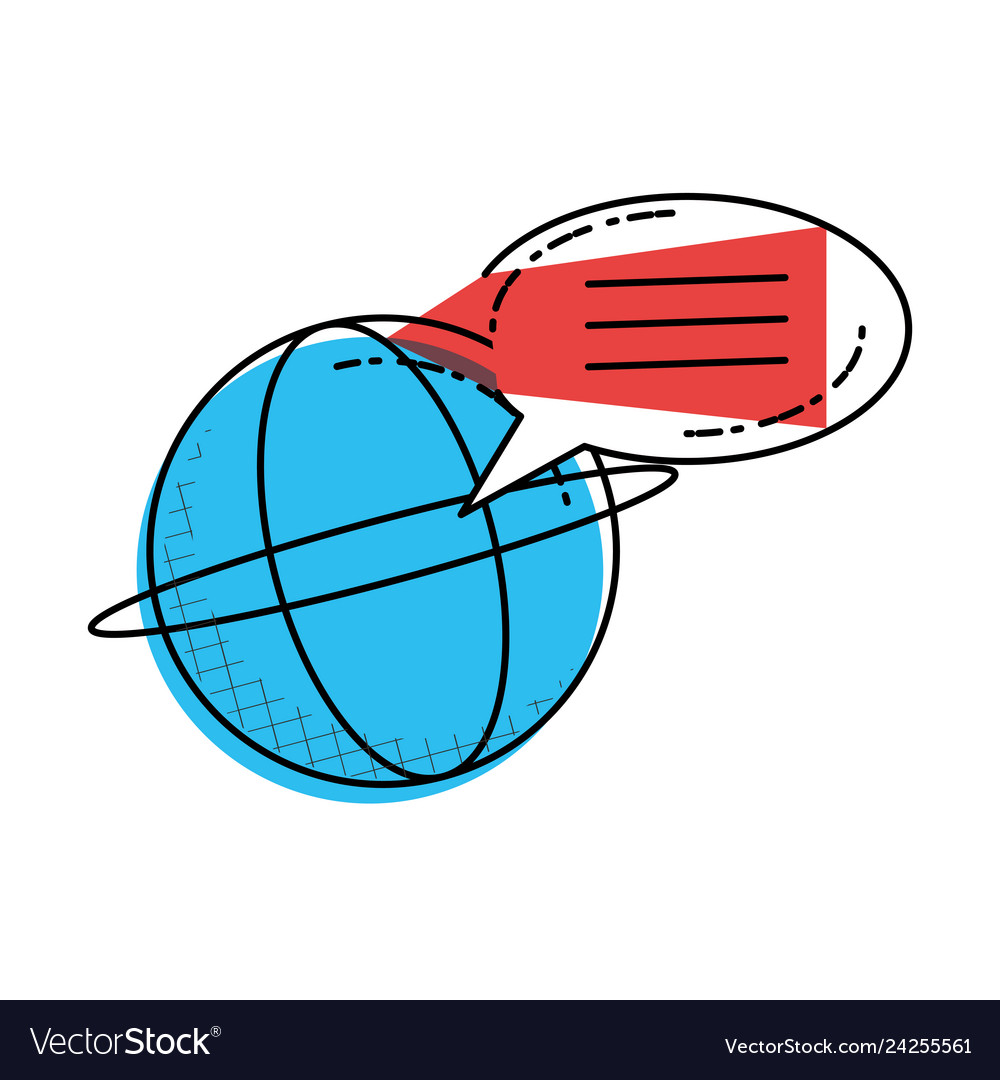 Sphere browser with speech bubble