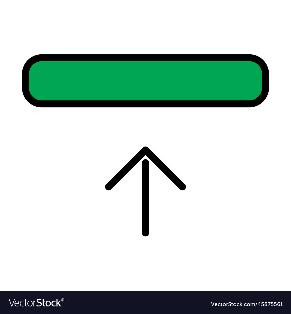 Upload icon line isolated on white background