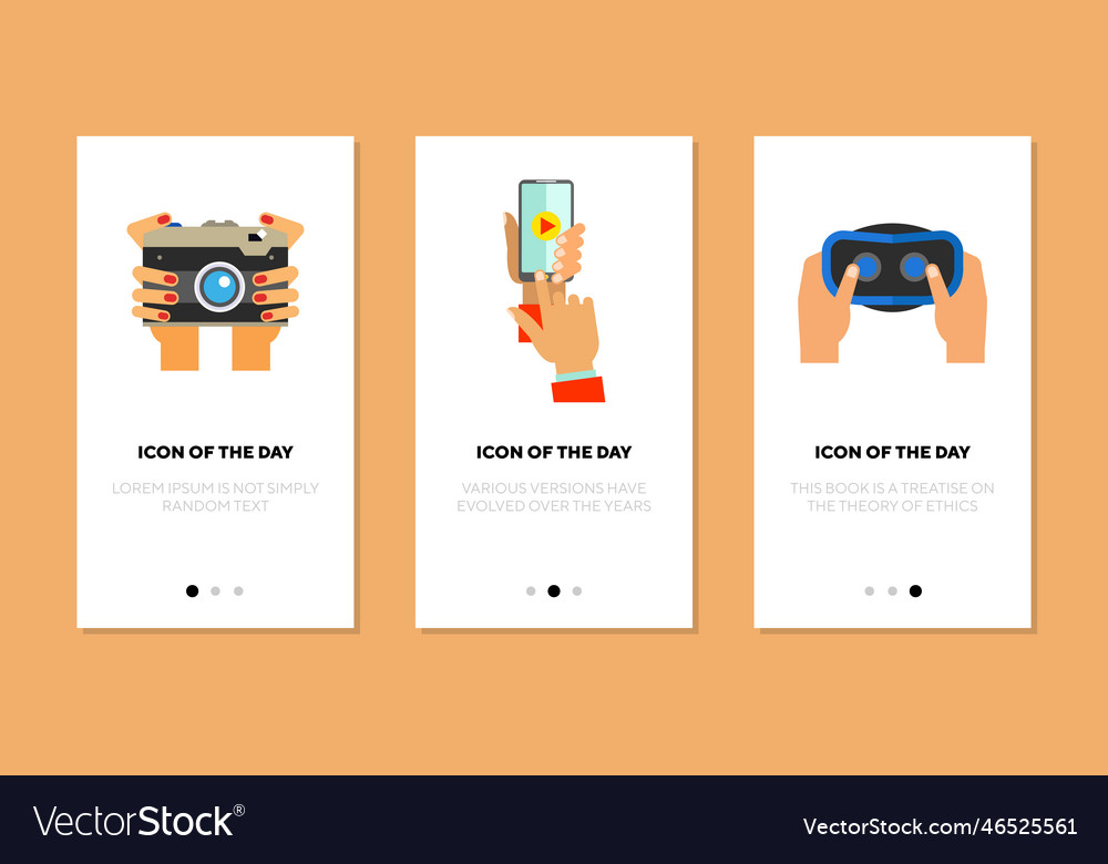 Using object flat icon set vector image Using object flat icon set