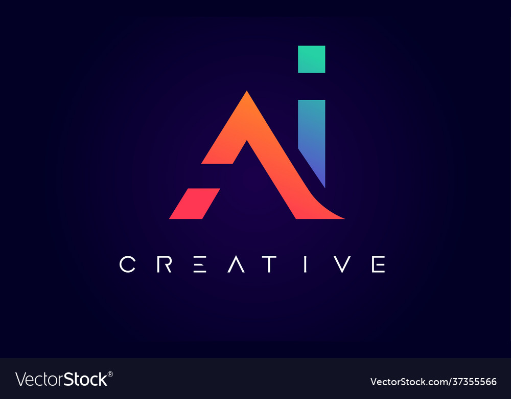 Ai logo letter design with modern creative Vector Image