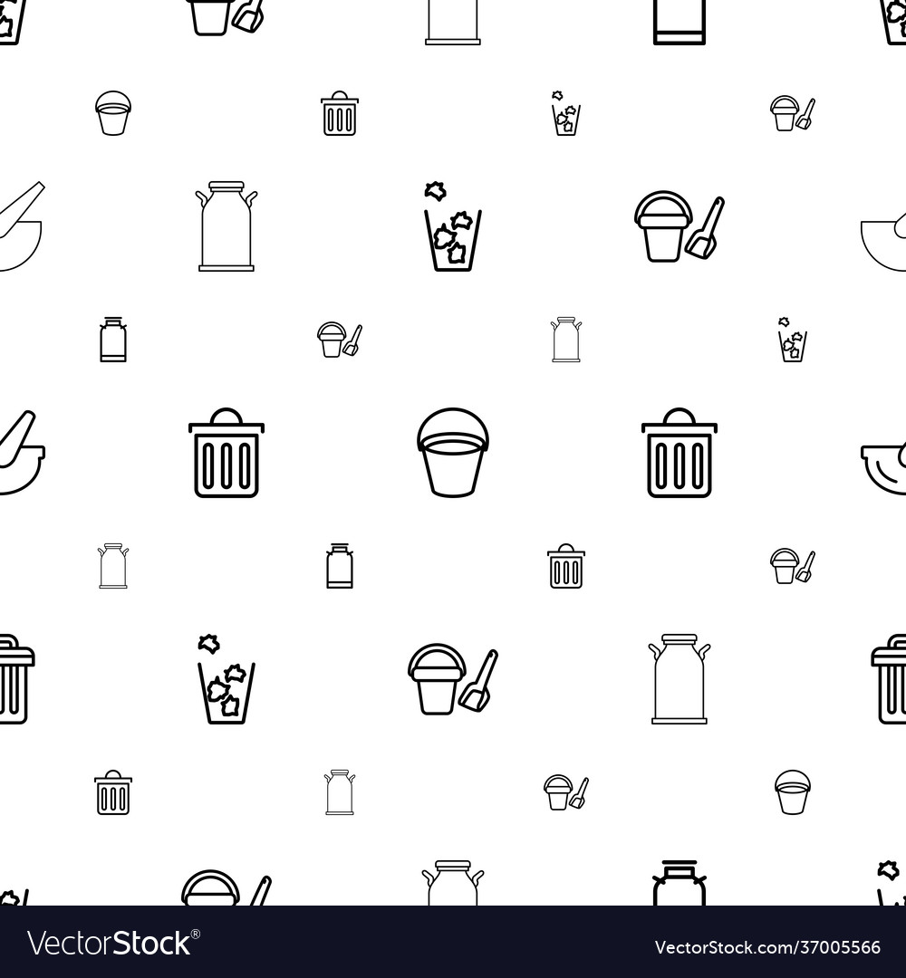 Bucket icons pattern seamless white background