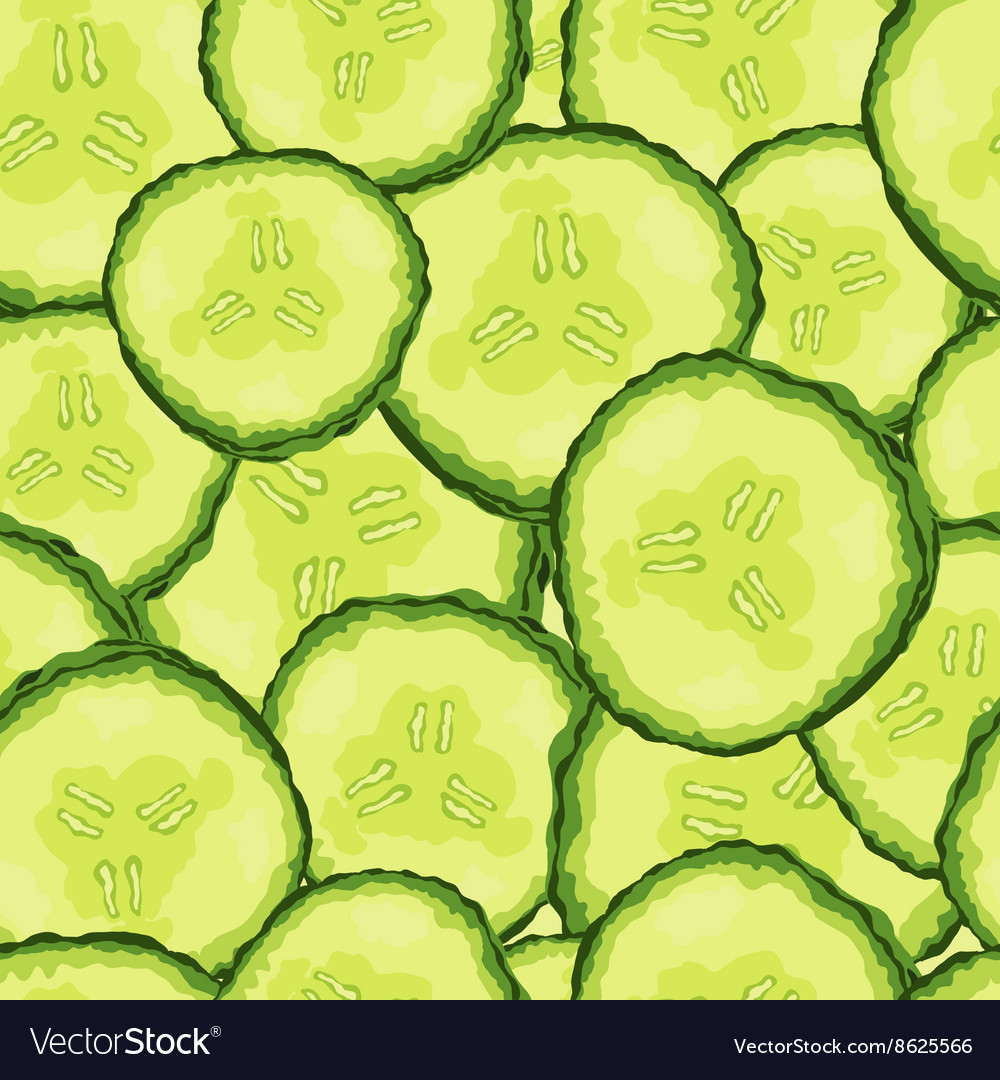 Cucumber slice seamless pattern