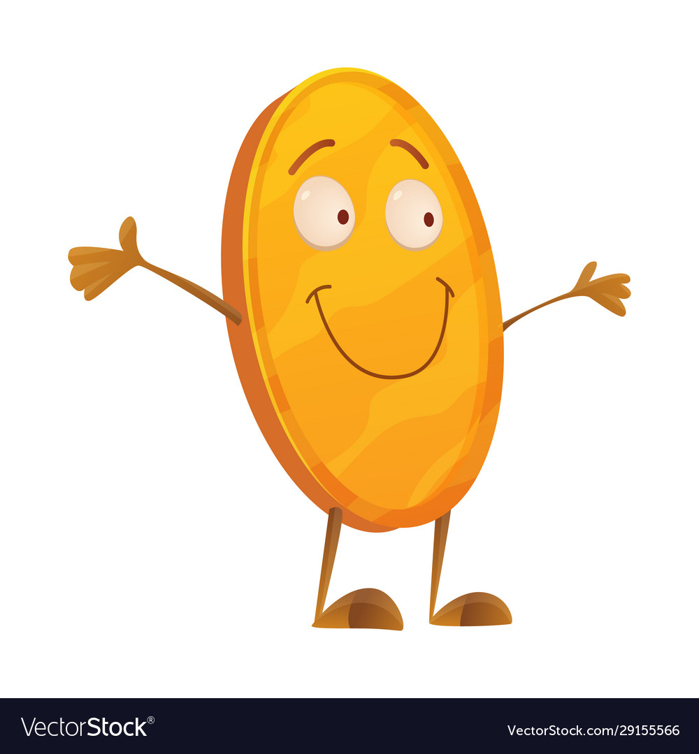 Joyful coin icon for game apps interface
