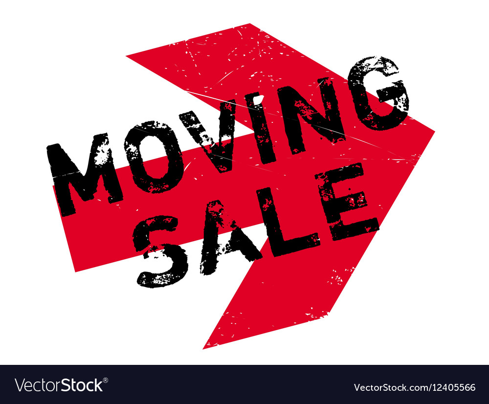 Moving sale stamp