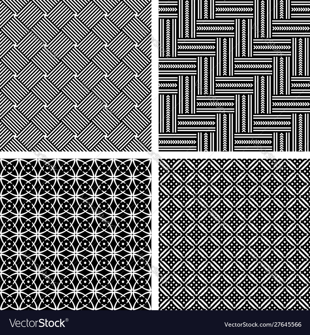 Seamless patterns set vector image Seamless patterns set