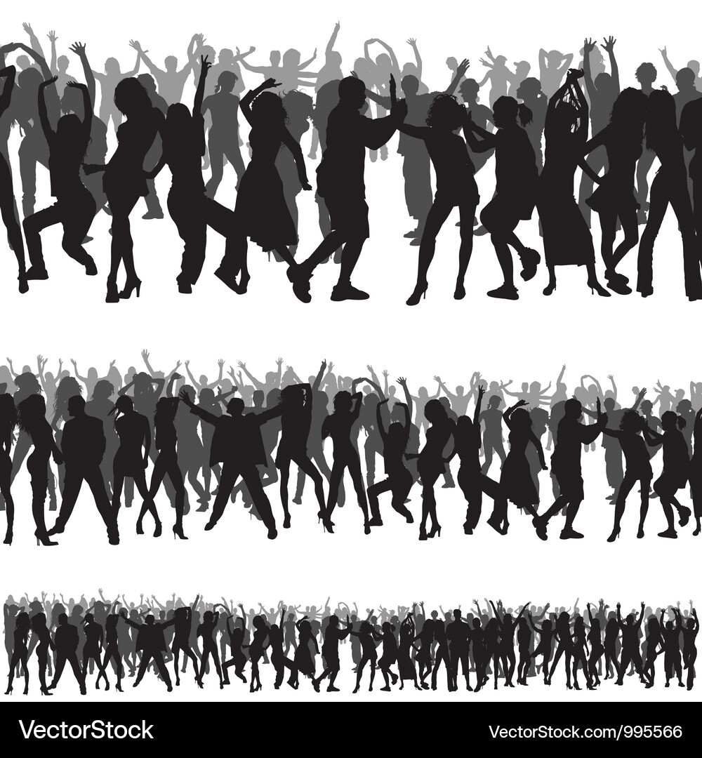 Silhouetted Crowd Royalty Free Vector Image - VectorStock