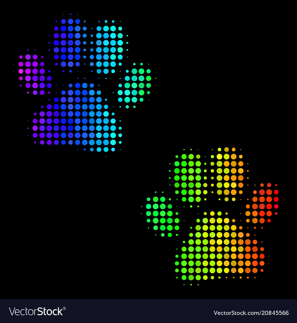 Spectrum dot paw footprints icon