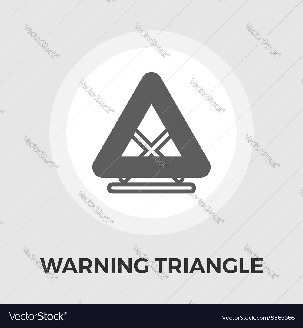 Warning triangle flat icon