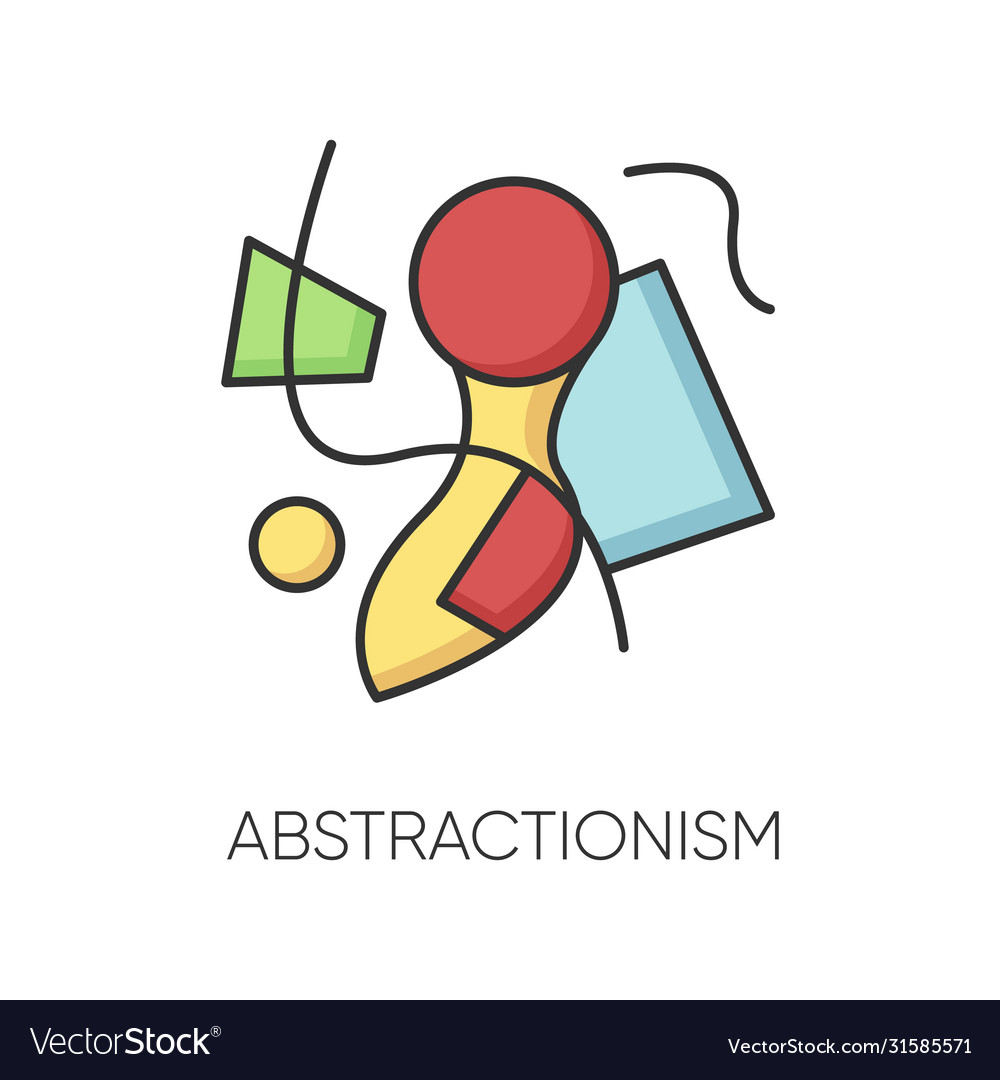 Abstractionism rgb color icon vector image Abstractionism rgb color icon