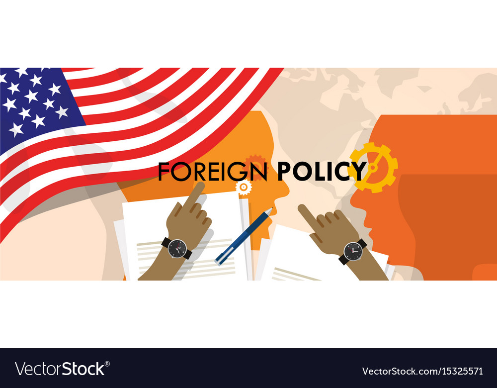 America us foreign policy diplomacy international Vector Image