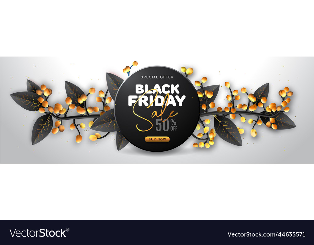 Autumn black friday big sale typography poster Vector Image