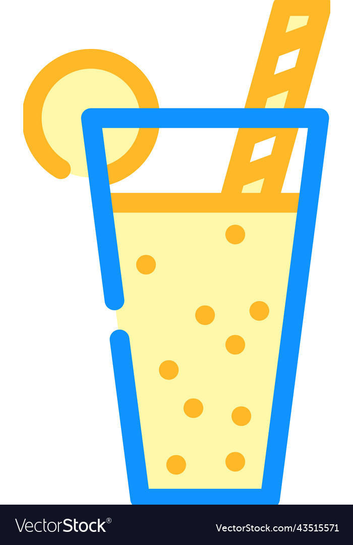 Banana juice cocktail color icon Royalty Free Vector Image