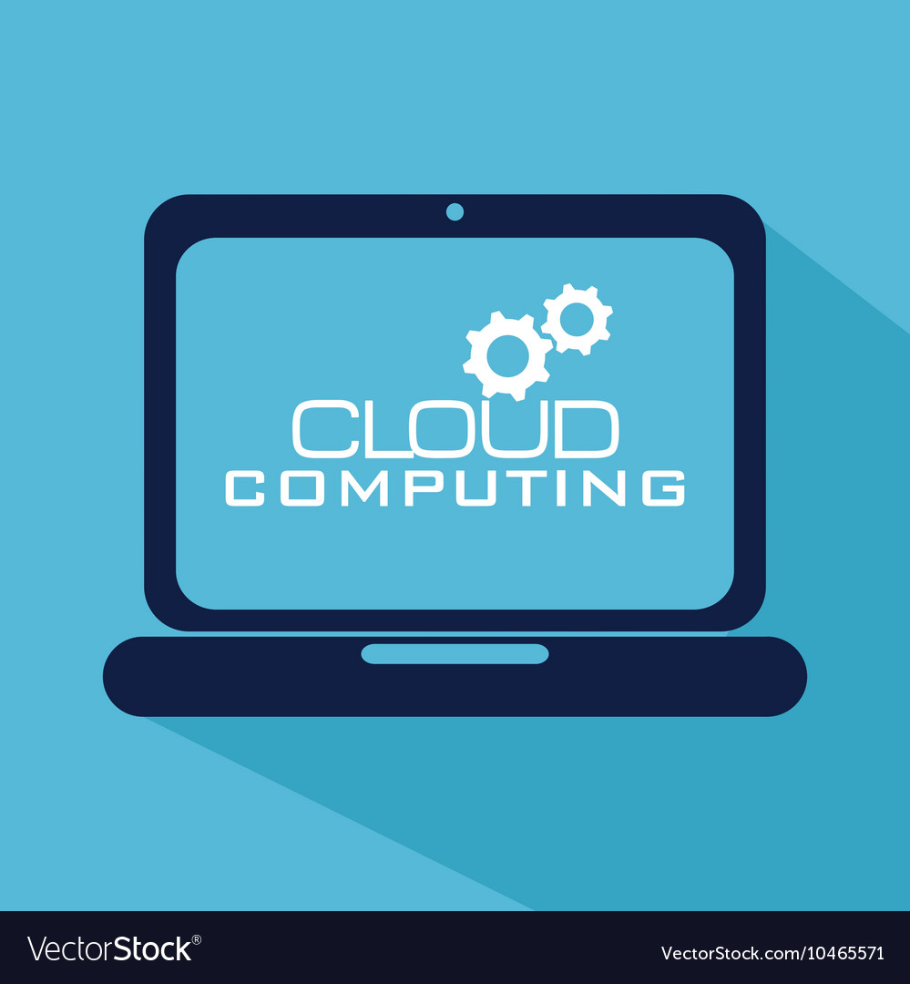 Cloud computing data icon Royalty Free Vector Image