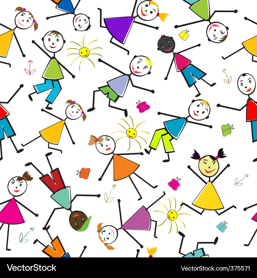 Colorful Children's Pattern Royalty Free Vector Image