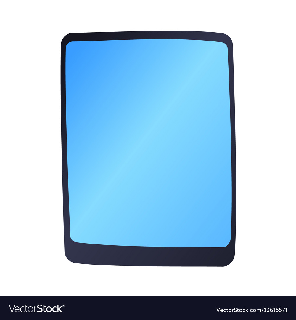 Computer tablet technology isolated display vector image Computer tablet technology isolated display