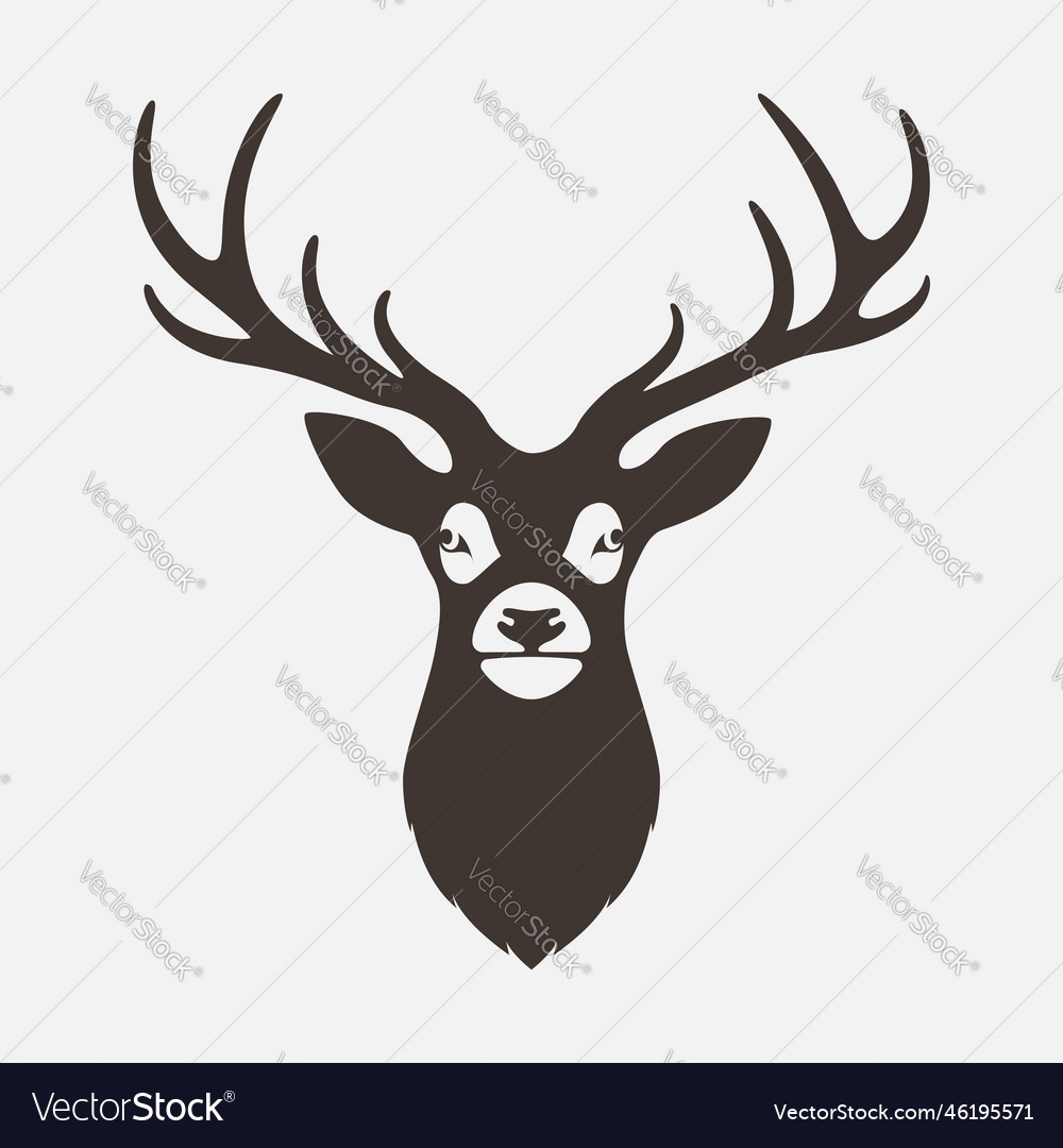 Deer symbol Royalty Free Vector Image - VectorStock