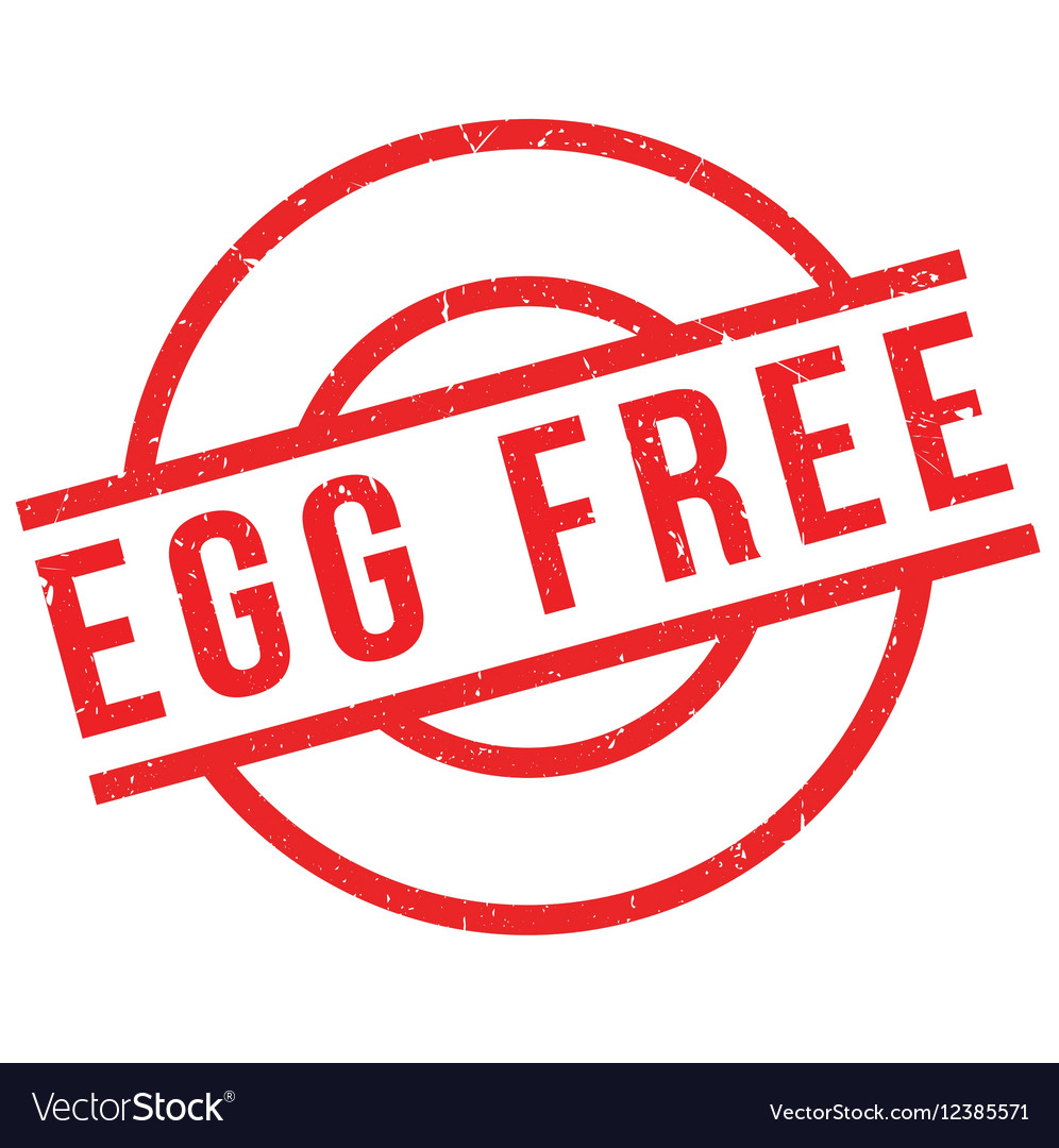 Egg free rubber stamp