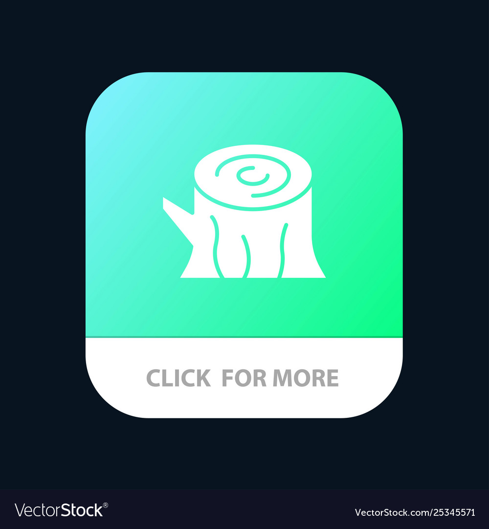 Log wood wooden spring mobile app button android vector image Log wood wooden spring mobile app button android