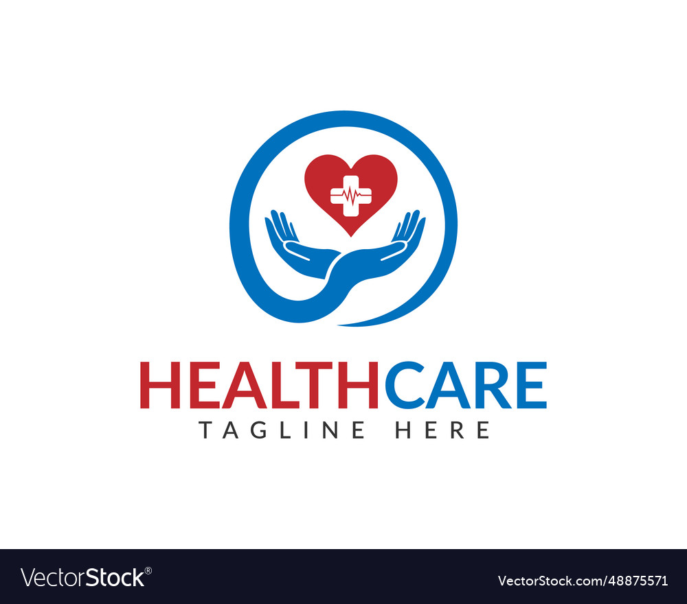 Medical and healthcare minimalist logo Royalty Free Vector