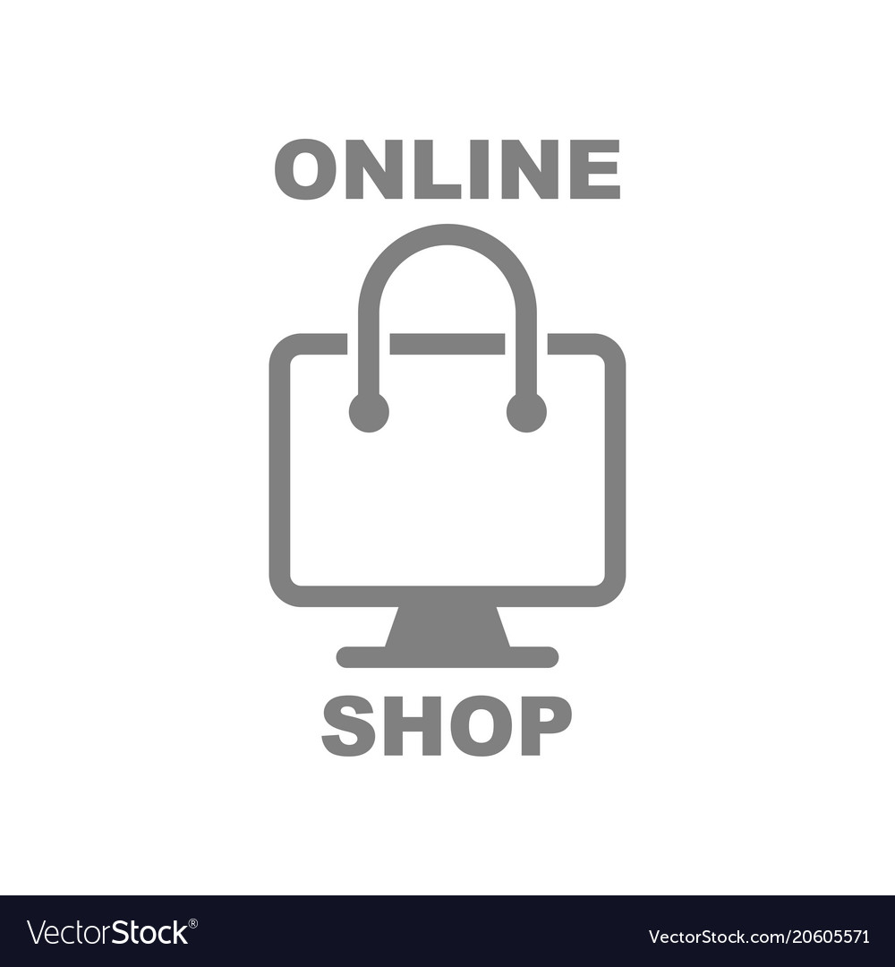 Online shopping abstract shop logo design Vector Image