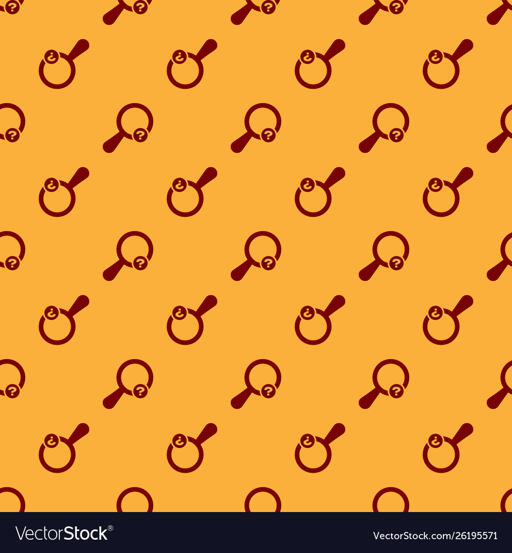 Red unknown search icon isolated seamless pattern