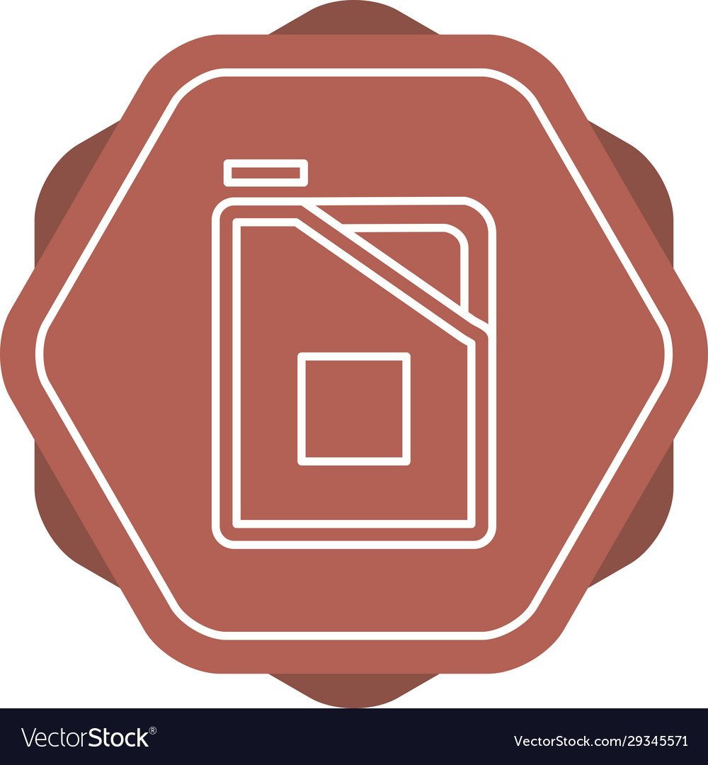 Unique diesel can line icon