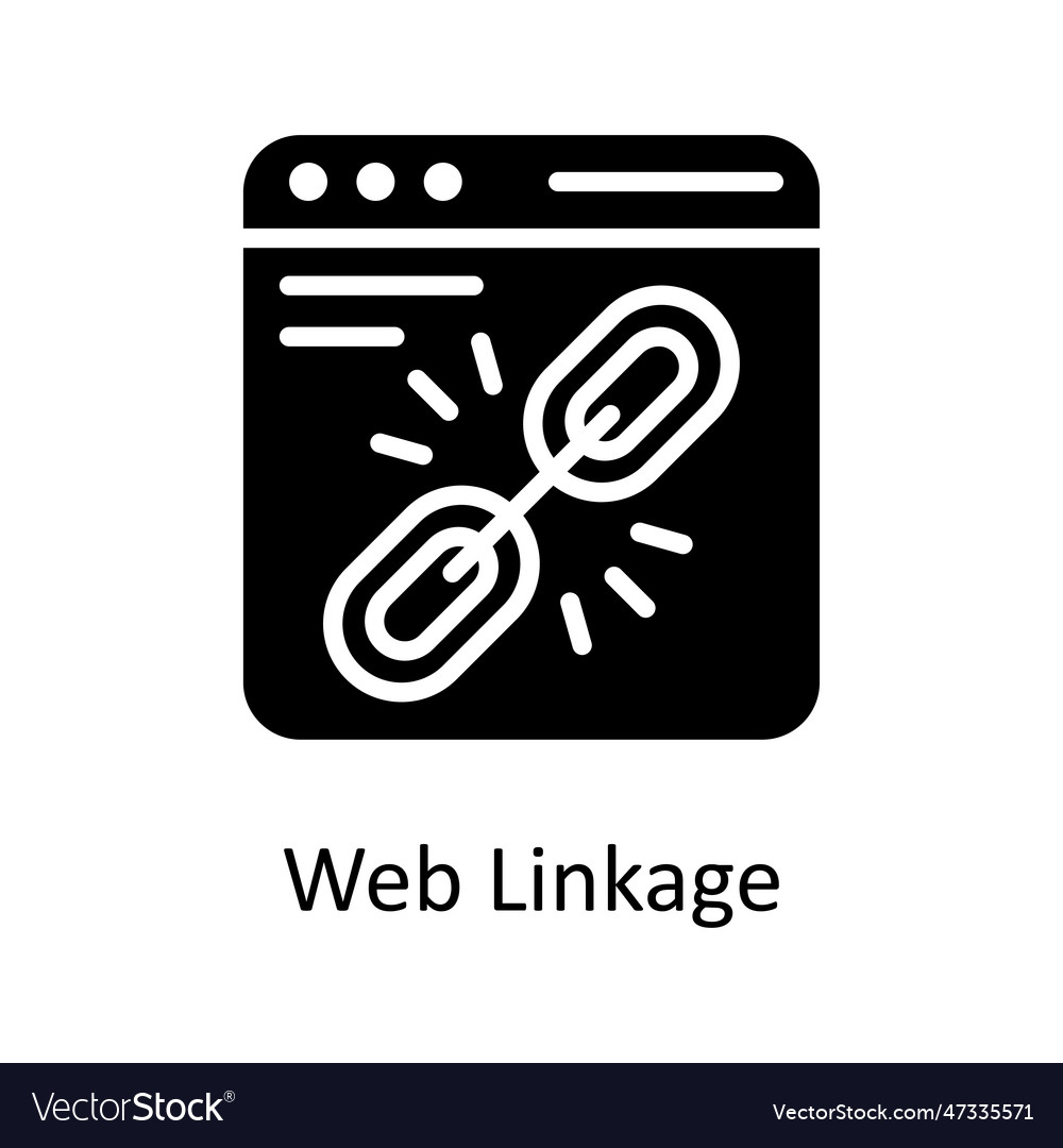 Web linkage solid icon design