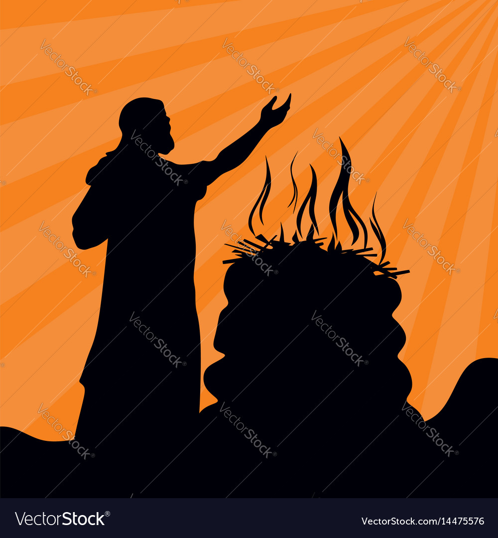 Abraham Brings Sacrifice Royalty Free Vector Image