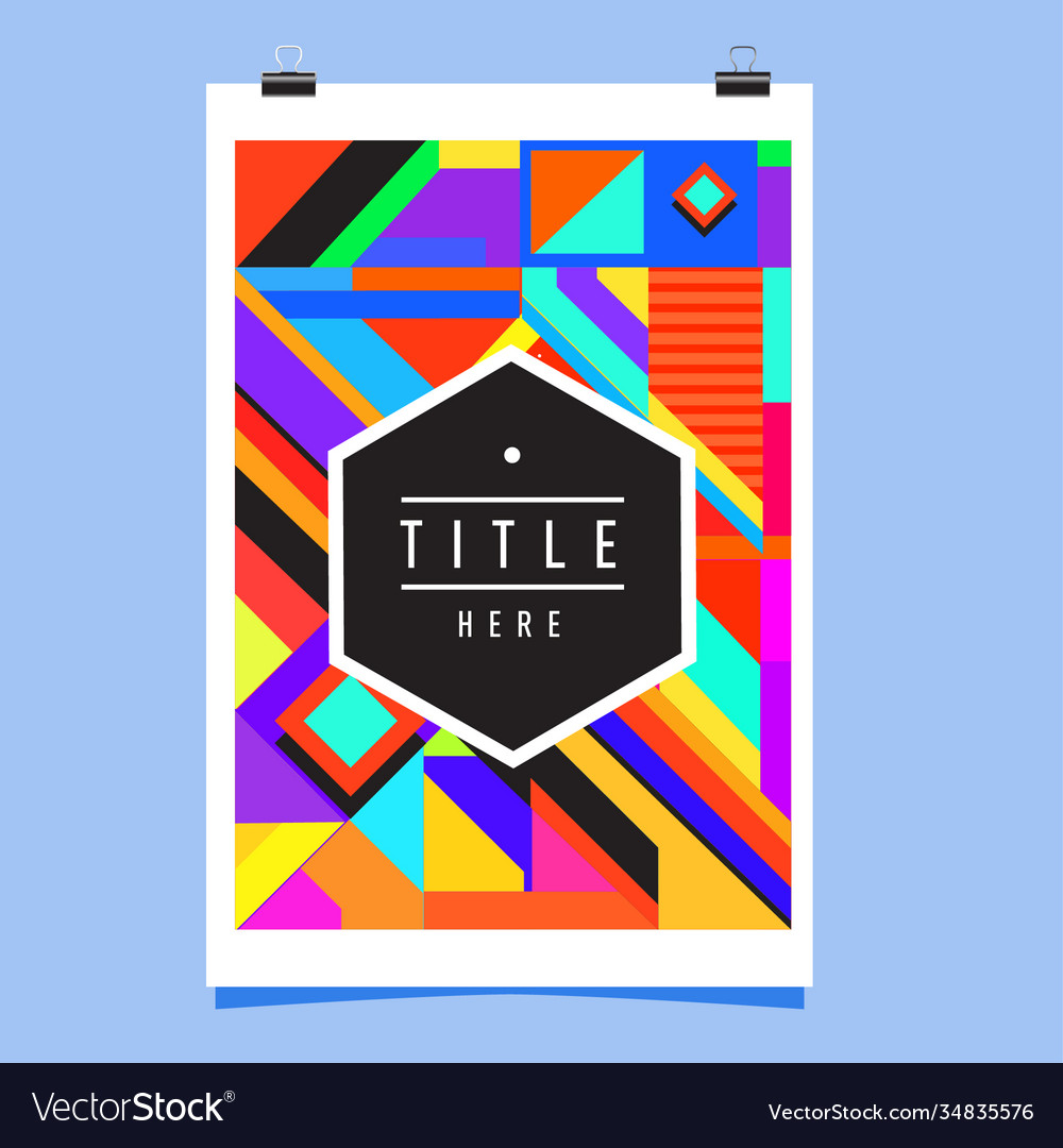 Abstract colorful geometric pattern background vector image Abstract colorful geometric pattern background