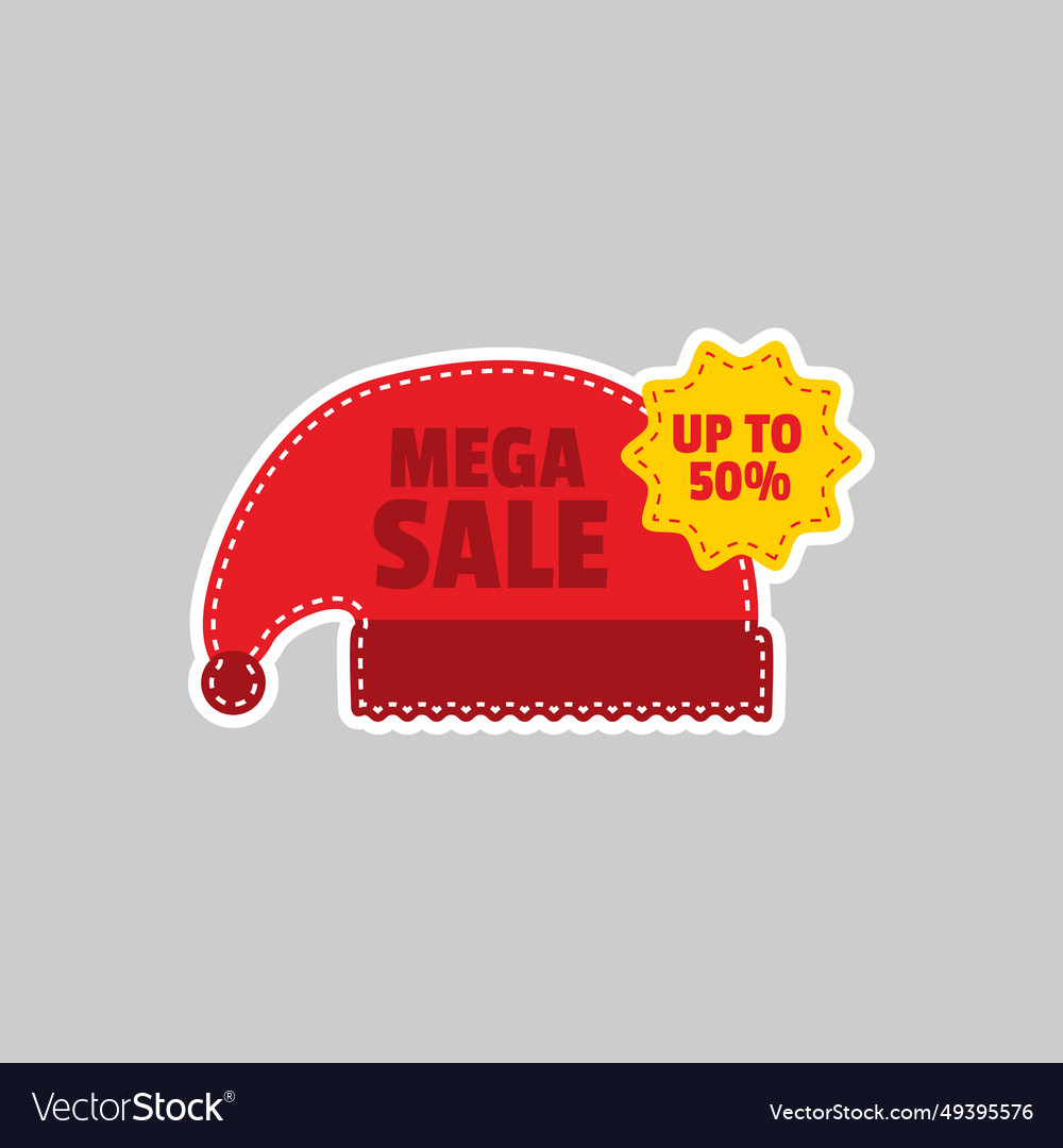 Christmas sale sticker design