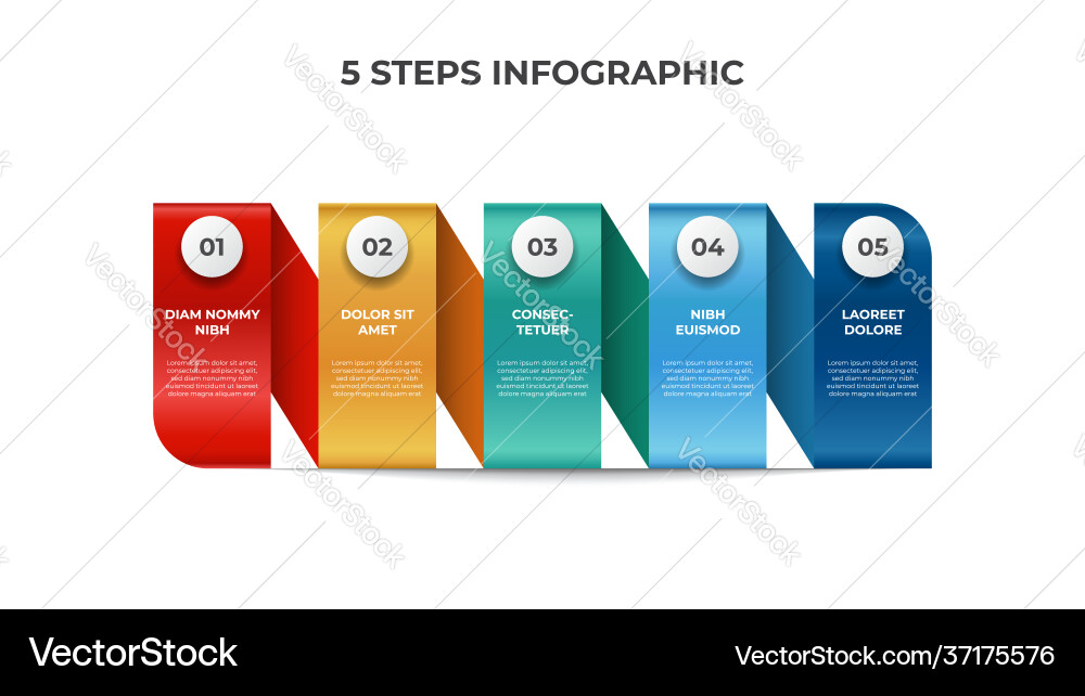 Colorful infographic element template data Vector Image