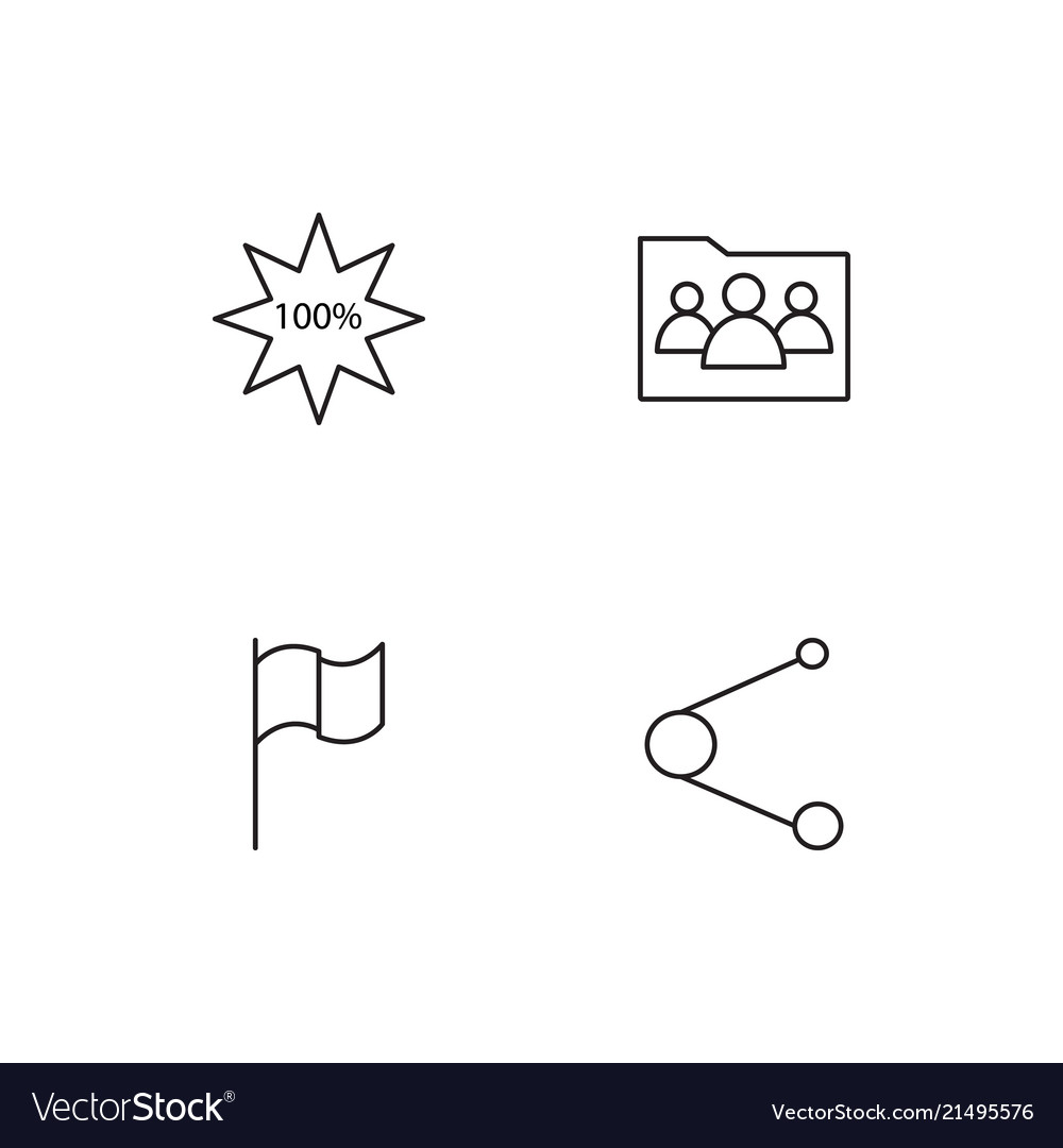 Essential linear icons set simple outline