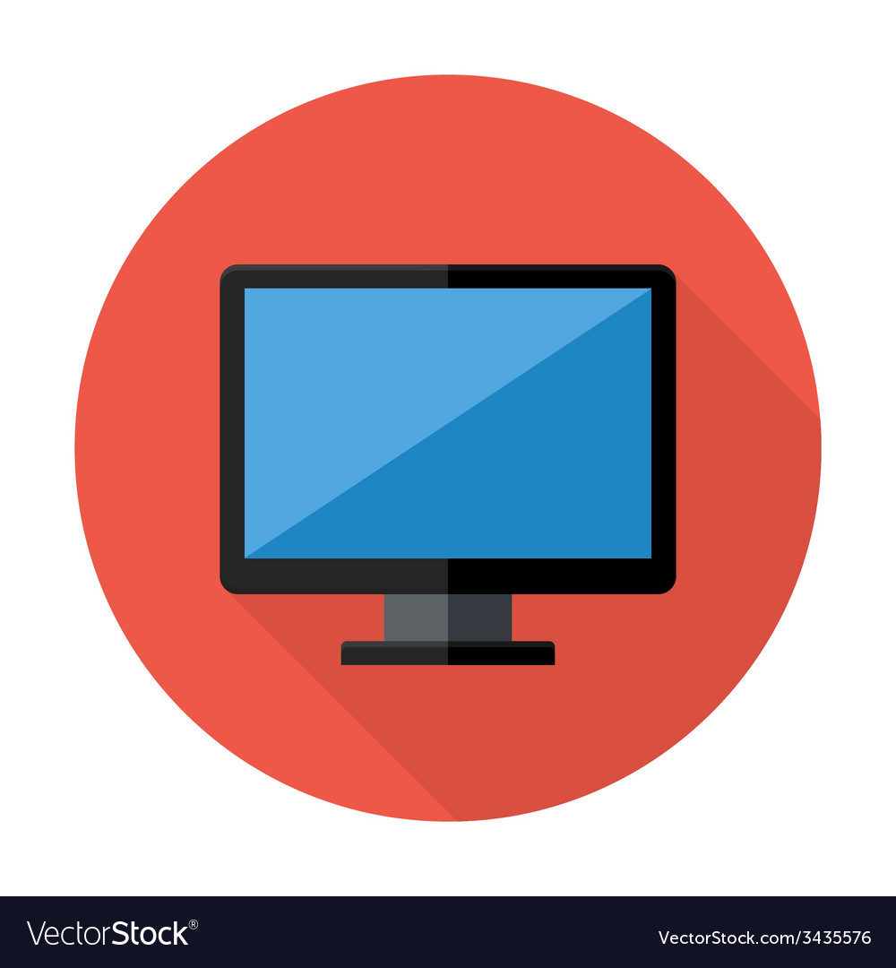 Flat Circle Computer Icon