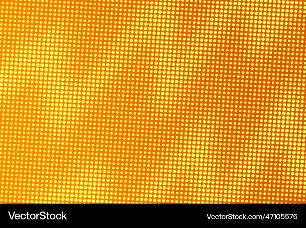 Gradient orange background with wave halftone Vector Image
