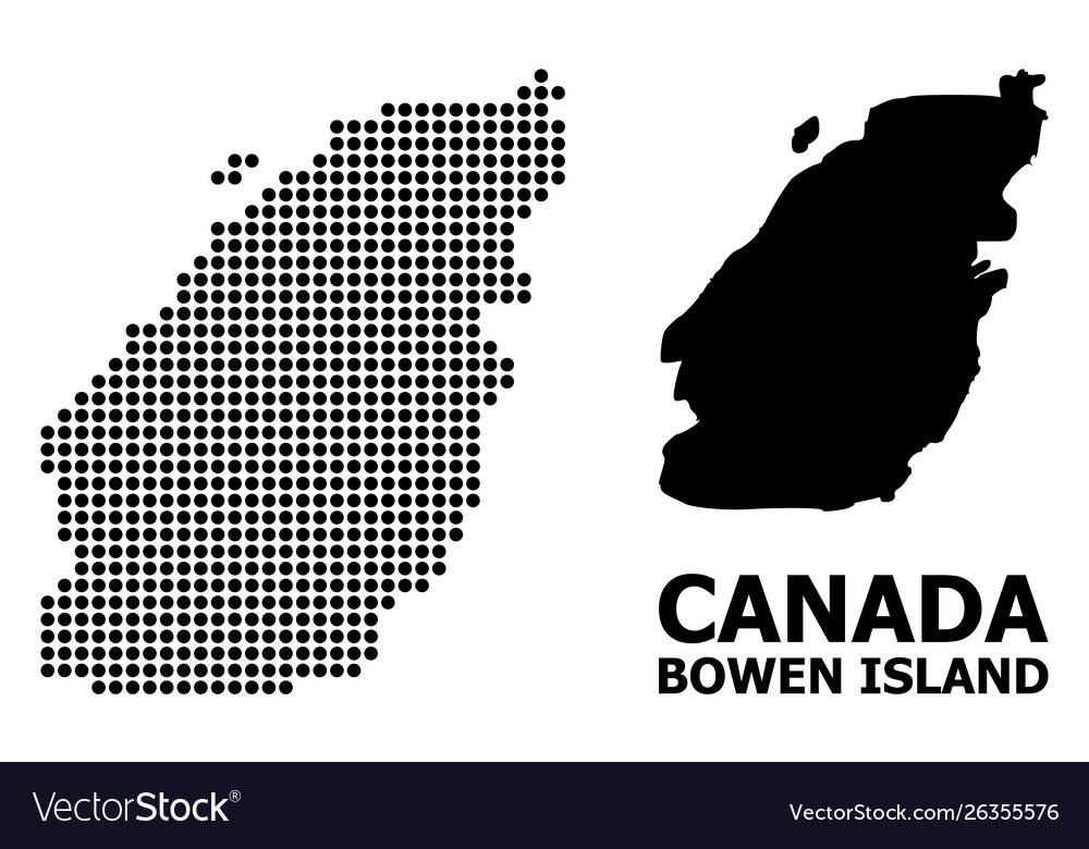 Pixel pattern map bowen island