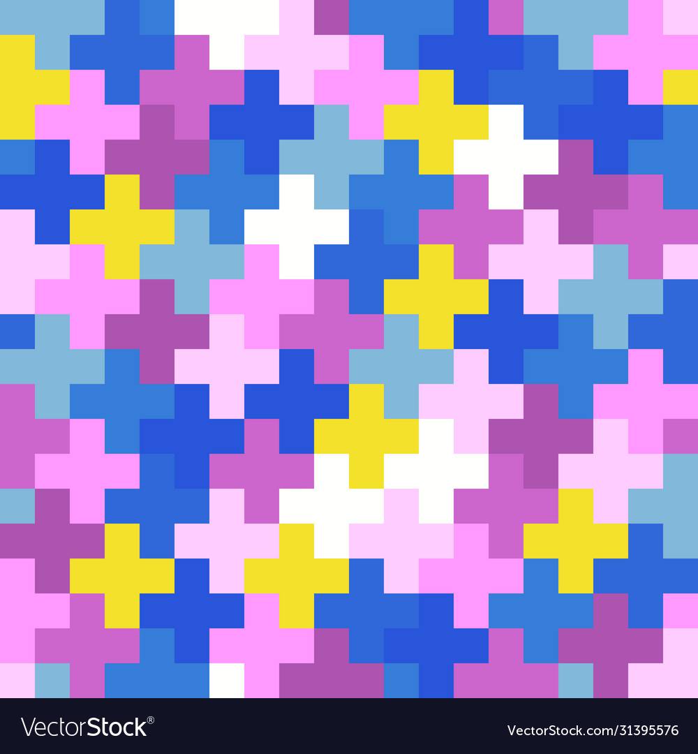 Seamless noise pattern multicolored pixel vector image Seamless noise pattern multicolored pixel