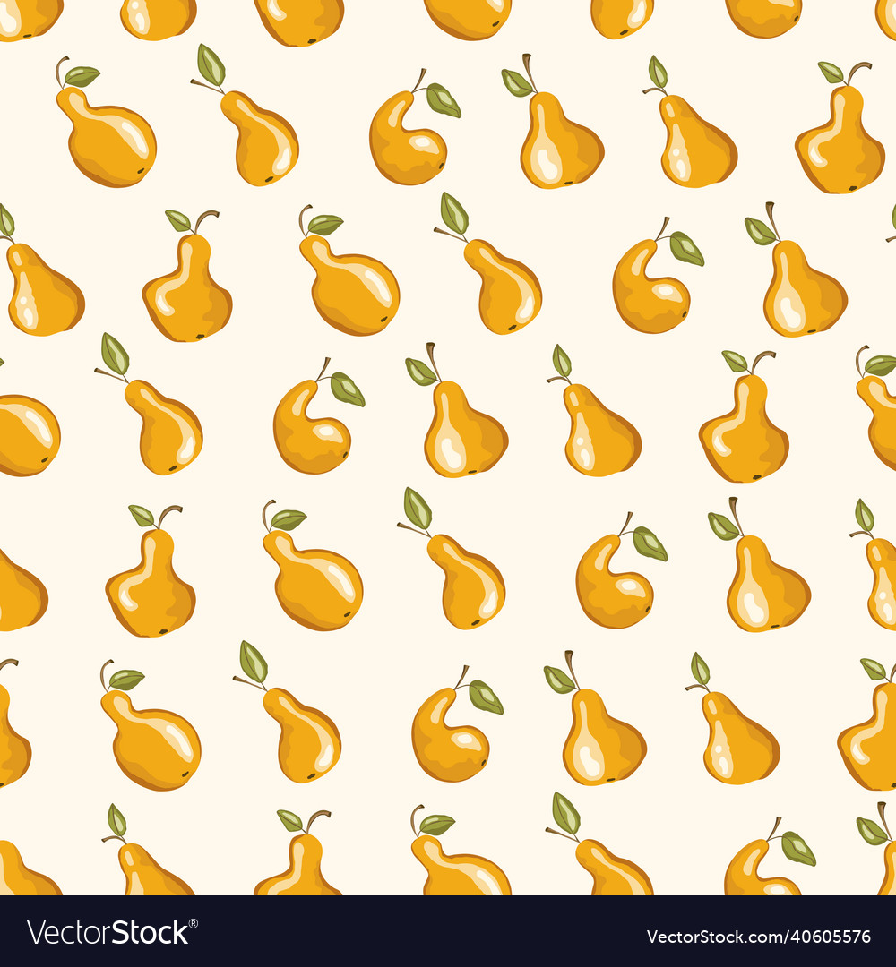 Seamless pattern with apple on white background vector image Seamless pattern with apple on white background