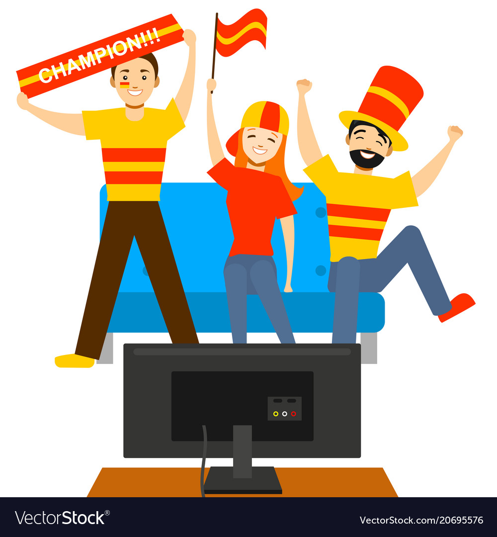 Sport Fans Watching TV