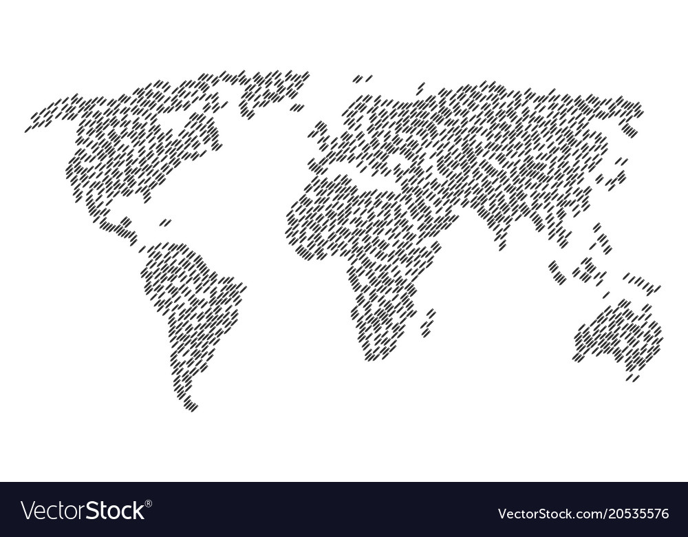 World map pattern of edit pencil icons