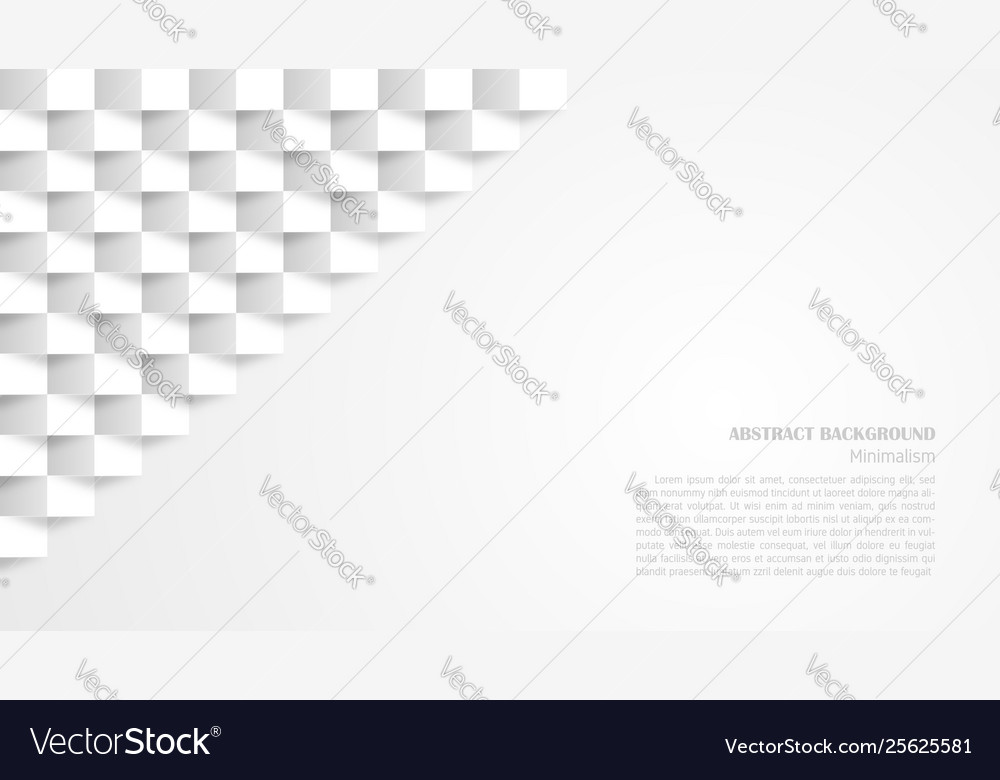 Abstract white geometric background 3d paper art