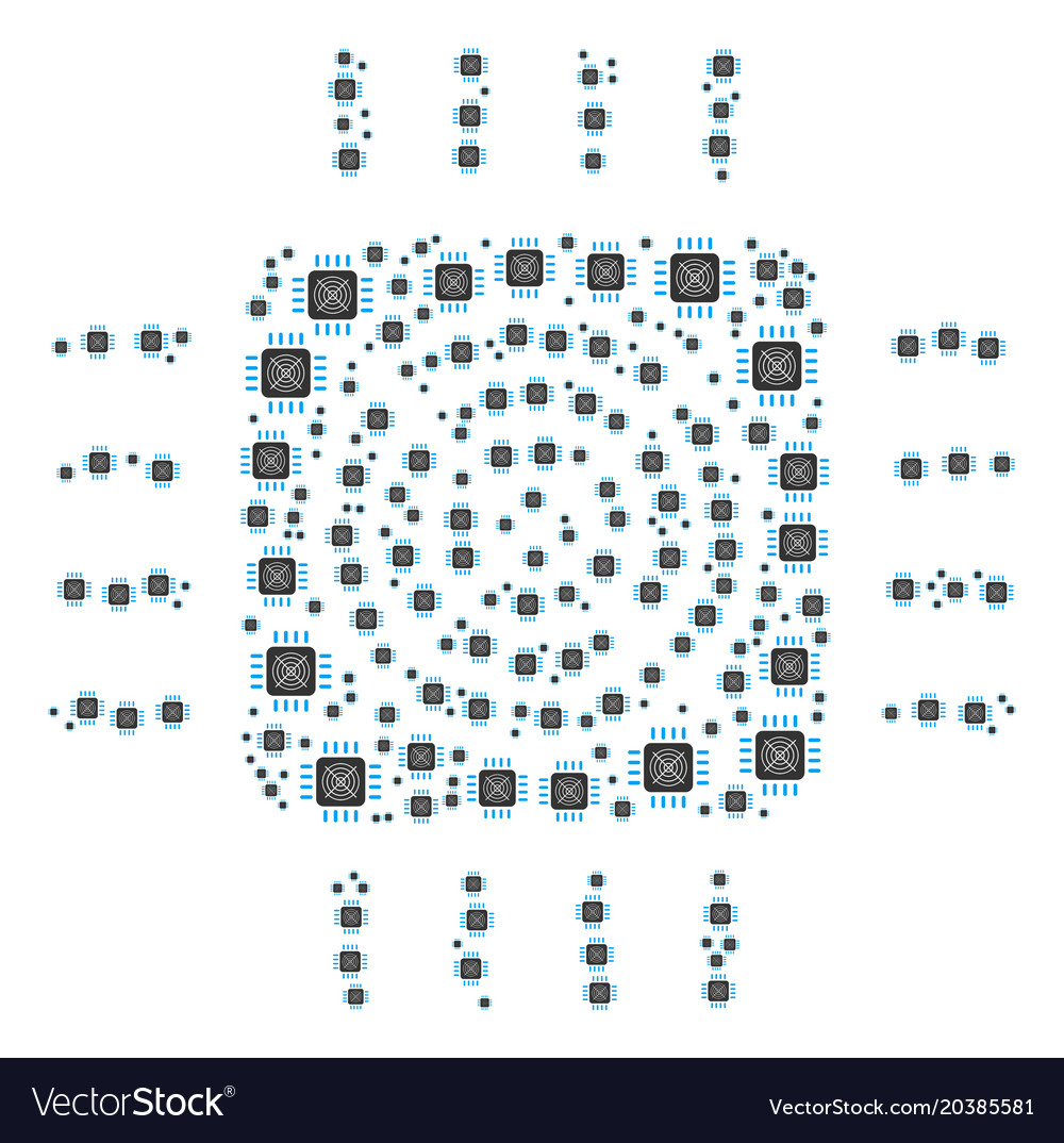 Asic processor icon composition