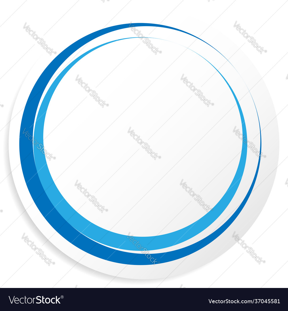 Blank empty circle shape design element vector image Blank empty circle shape design element