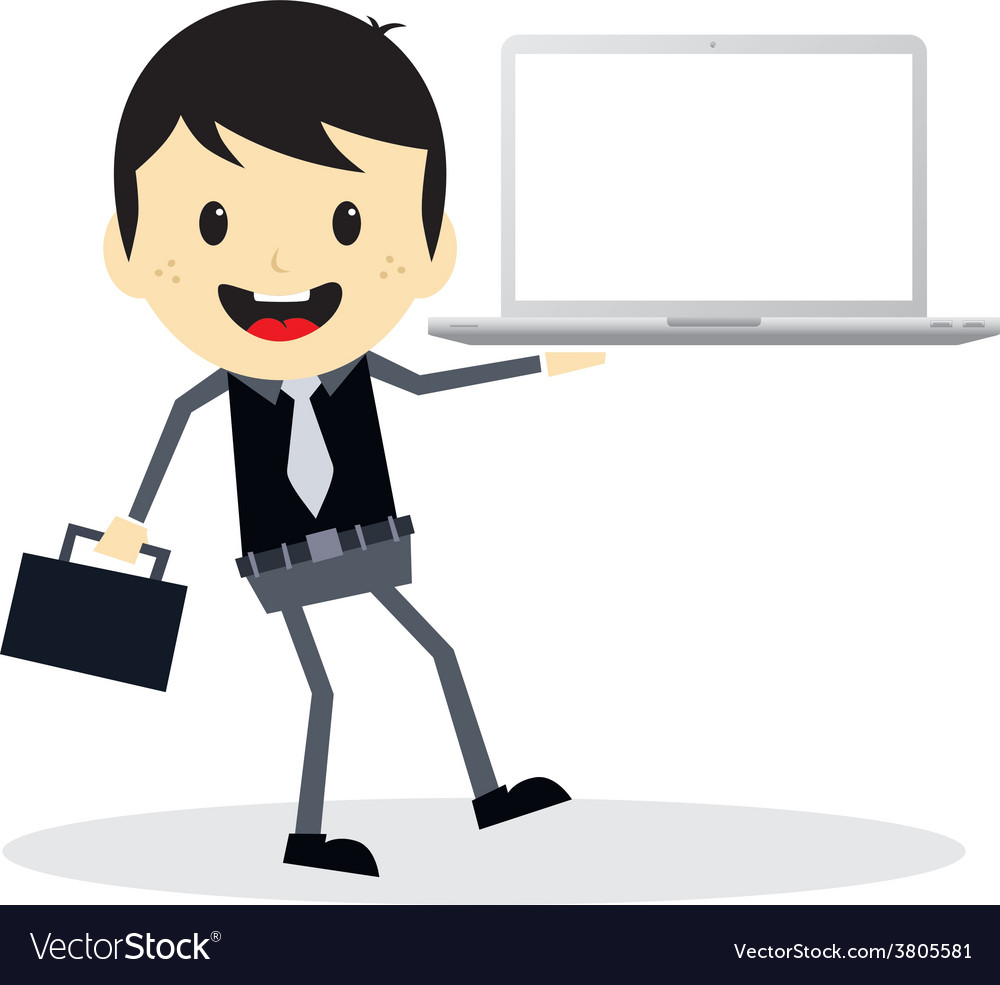 Business presentation cartoon character